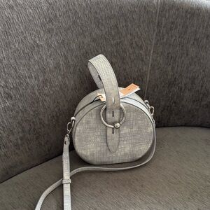 Gray Textured Women's Bag